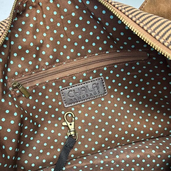 🌼 Chala Brown & Tan Shoulder Tote Bag – Stylish & Spacious 🌼 1690 - Picture 8 of 13